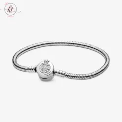 Pandora Moments Silver Bracelet with Crown O Clasp