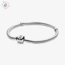 Pandora Moments Silver Bracelet with Barrel Clasp