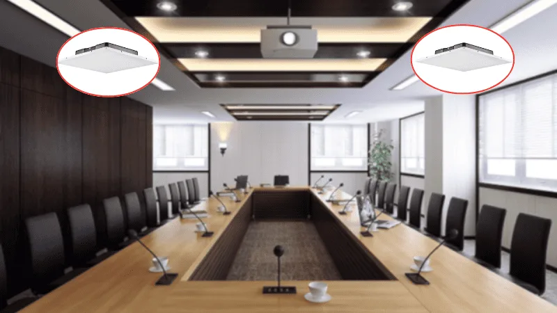 Loa âm trần là dòng loa phòng họp được sử dụng phổ biến tại các phòng họp