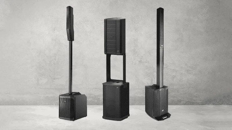 Loa cột có thiết kế cao, hẹp giúp phân tán âm thanh đều trên trục đứng