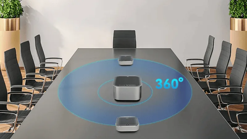 Loa phòng họp có đi kèm micro trở nên phổ biến nhờ sự nhỏ gọn và chất lượng âm tốt