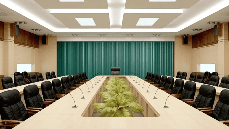 Loa treo tường phòng họp thường có thiết kế hộp nhỏ, được đặt cao, gắn sát tường